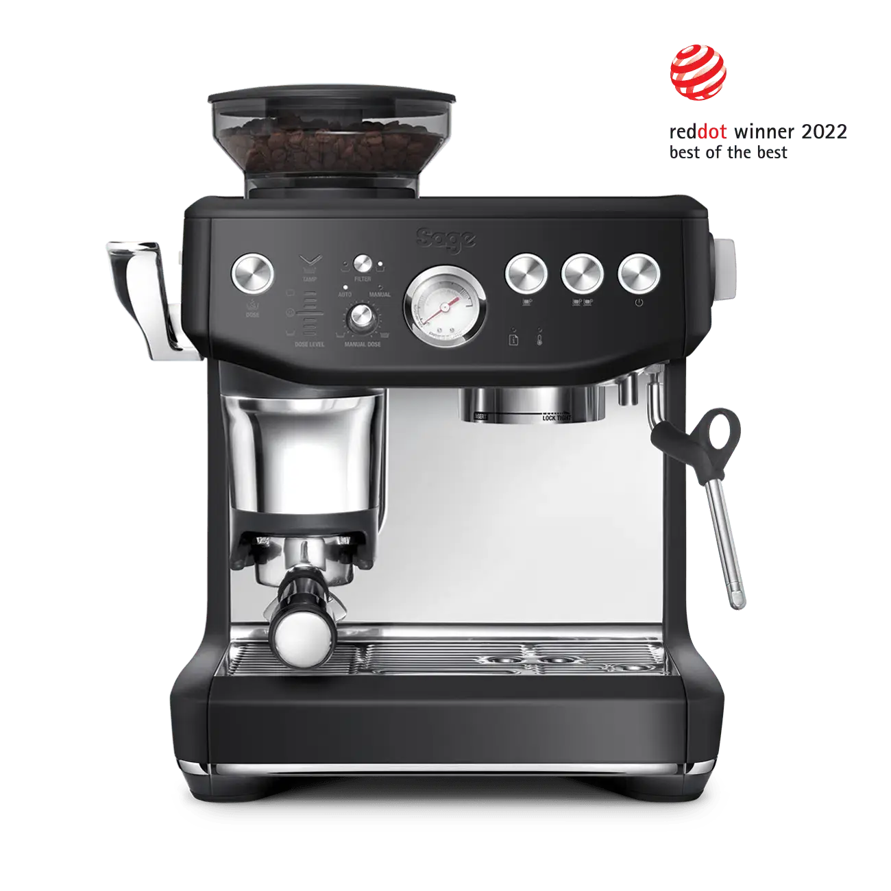 Sage Barista Express Impress-Thermoblock med PID-Sage Renovated-Svart-Som Ny-Barista och Espresso