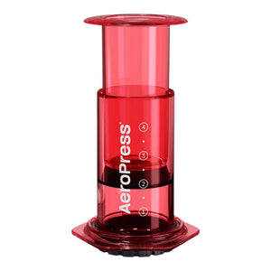 Skaidrus raudonas AeroPress