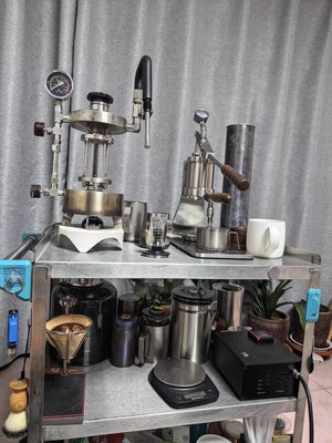Aleman Sniper rankinė espresso kavos aparatas | Precision Tower iš nerūdijančio plieno