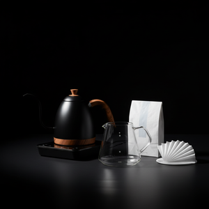 Pour-over bryggset - filterpapper, Kinto kanna och Brewista vattenkokare