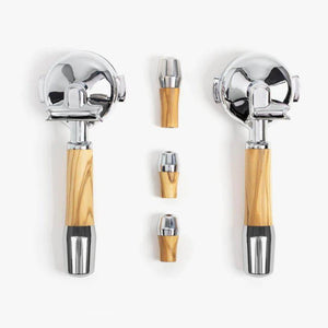 Handtagsset för ECM-Handtagsset-Wiedemann Manufuktur-Premium-Oliv-Barista och Espresso