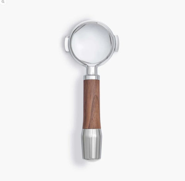 Wood Portafilter 58 mm bottenlös-Portafilter-Wiedemann Manufuktur-Elegant-Walnöt-Barista och Espresso