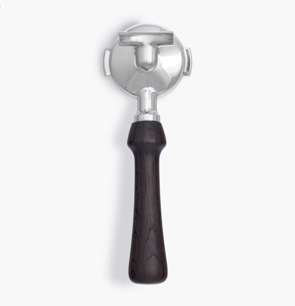 Wood Portafilter 58 mm double spout-Portafilter-Wiedemann Manufuktur-Refined-Svart ek-Barista och Espresso